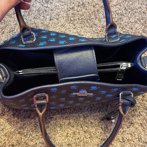 Coach Blue Poppy Handbag - Picture 4 of 9